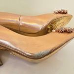 Ted Baker Pink Gold Iridescent Leather Heels Rhinestones Women's Size EU 37 6.5 Photo 2