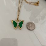 Green Jade Butterfly Necklace Photo 2
