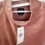 Gap Velvet Sleeveless Mauve Pink Mock Neck Tight Bodysuit NWT size Medium Photo 4