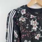 Love Reign Dress Size Extra Small Racer Stripe Black Floral Long Sleeve Shift Photo 3