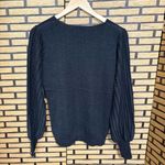 Nanette Lepore ‎ Black Shimmer Stitch Pre Washed Yarn Sweater Size Medium Photo 1