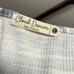 Cloud Dancer Blue and White Stripe Patterned Crop Top Size L Photo 7