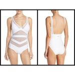 Ted Baker ππ White Mesh Panel One-Piece Swimsuit Photo 5
