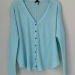 Urban Outfitters Jojo Oversized Thermal Button-front Top Photo 0