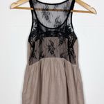 Miss Me Babydoll Top Size Small Black Lace Sequin Cotton Silk Photo 1