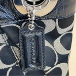 Coach Ashley Canvas and Leather Shoulder Bag - Black and Grey - Preowned Photo 8