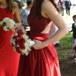 PromGirl Red fit and flare Formal Dress Photo 2