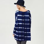 a.gain Tie Dye Stripe Long Sleeve V Neck Tunic XL 2X 3X Photo 2