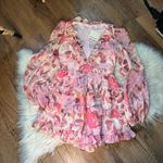 SHOWPO Liadi Playsuit Longsleeve Plunge Playsuit In Soft Floral Pink Size 2 Photo 6