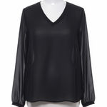 IMAN Blouse M Black V Photo 0