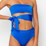 Boutique 2470 blue side tie high waist bikini set Photo 0