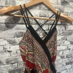 Xhilaration EUC Red & Black Aline Criss-Cross Back Dress Size Small Photo 3