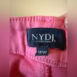 NYDJ  Marilyn Straight Leg Crop Jeans Pink Flamingo Fray Cuffed Leg NWT Size 18W Photo 15