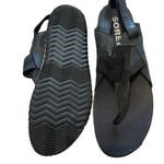 Sorel Women's Out N About Leather Black Flats Sandals Photo 5