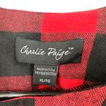Charlie Paige ‎ Size XL Long Sleeve Shift Style Dress Red Black Buffalo Check NWT Photo 3