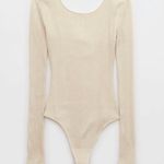 Aerie Long Sleeve Cross Back Bodysuit Size: XL Photo 2