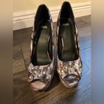 ASOS Women's Multicolor Platform High Heels with Silver Spikes,Size US 6 Photo 2