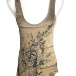 Miss Me Floral Lace Rhinestone Linen Blend Tank Top Photo 0