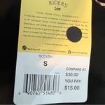 Riders By Lee Small Black Button Front Collared 3/4 Sleeve Button Cuff Shirt Photo 8