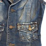 American Vintage vintage 2000's Squeeze it Jeans Denim Cropped Vest size medium. Photo 4