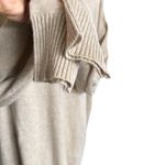Z Supply Agnes Soft Turtleneck Oversized Pullover Sweater Light Cream Tan Medium Photo 7