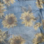 American Eagle Mom‎ Shorts Sunflower Floral Print Denim Shorts 4 Festival Casual Blue Photo 3