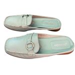 st. john's bay St. John’s Bay Blue Leather Flex Form Slip On Mule Slide Size 7 Photo 1