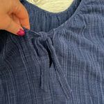 Kona Sol Blue Short Sleeve Tie Back Above the Knee Swim Coverup Dress Size Large Photo 6