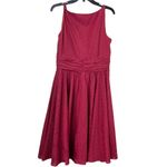 Spiegel Vintage Classic Red Floral Sleeveless Fit Flare Dress Size 12 Photo 3