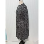 Boden Smocked Jersey Shirt Dress Floral Long Sleeve Green Black Pink 4 Long Photo 9