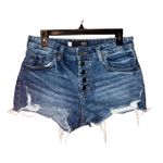 Kut From The Kloth  Jane High Rise Short Button Fly Distressed Medium Wash Size 8 Photo 0