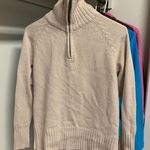 Vintage Zip Up Sweater Tan Photo 0