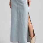 AGOLDE Astrid Slice Denim Maxi Skirt 100% Cotton Size 24 Photo 1