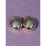 Ettika Smooth Dome Earrings in Gold New Womens Pebble Photo 2