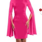 Elegant Pink Cape Sleeve Dress NWT Photo 0