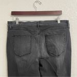 Loft Womens Jeans Denim Washed Black Gray Demi Boot Frayed Cut Hem Size 14 Photo 3