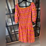 ZARA  smocked maxi dress midi blogger favorite colorful print neon balloon sleeve Photo 9