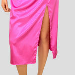 H&M Y2K Milkmaid Babydoll Midi Slip Dress Sz. S Pink Fairy Satin Coquette Dainty Photo 8