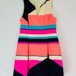 Julie Brown Harlyn Striped Neon Colorblock Fit & Flare Sleeveless Dress Size 8 Photo 10
