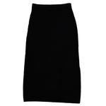 Misook Exclusively Solid Black Stretch Acrylic Knit Side Slit Midi Skirt Small P Photo 4