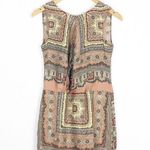 ZARA  Sleeveless Paisley Print 100% Silk Mini Dress Small Bohemian Hippie 70s Photo 1