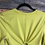 Jessica Simpson  Active Lime‎ Green Open Back Long Sleeve Top Size Small Photo 4