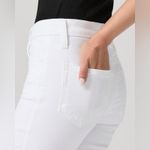Paige  Cindy Crop Straight White Raw Hem High Waist Denim Jeans 26 Petite Photo 11