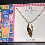 House of Harlow 1960 Gold Shell Pendant Necklace Photo 2
