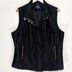 Pendleton  Women’s Black Quilted Zip and Snap Front Riding Vest size XL Photo 0