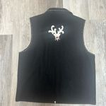 Women’s Life Style Wool Blend Reindeer Vest Size Large Black Photo 6