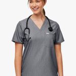 FIGS Catarina Scrub Tops for Women — Classic Fit, 1 Pocket, Four-Way Stretch XS Photo 0