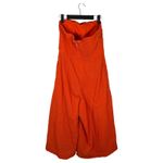 Anthropologie Postmark  Orange Eyelet Jumpsuit Bow Cropped Wide Leg Size 10 Photo 4