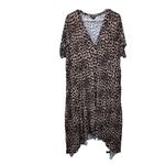 Torrid Leopard Animal Print Challis Short Sleeve Shirt Dress Size 3X Pockets Photo 4