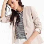 J.Crew  Parke‎ Stretch Linen Blend Blazer in Flax Light Tan Brown 0 Photo 0